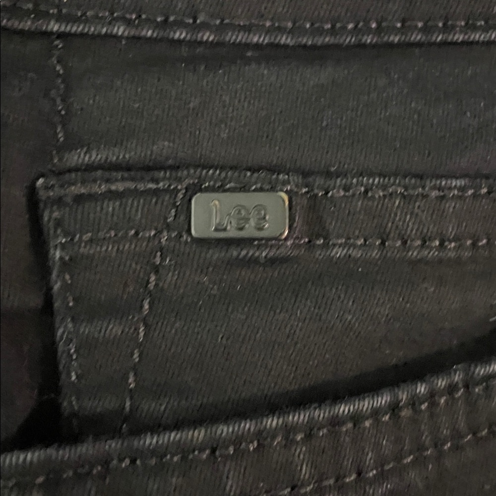 Lee Regular Fit Straight Leg Mid Rise Flex Motion Size 14 Black - Picture 4 of 6